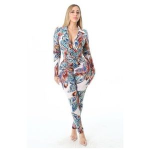 SOLD OUT MULTI PATTERN METALLIC PANT SET